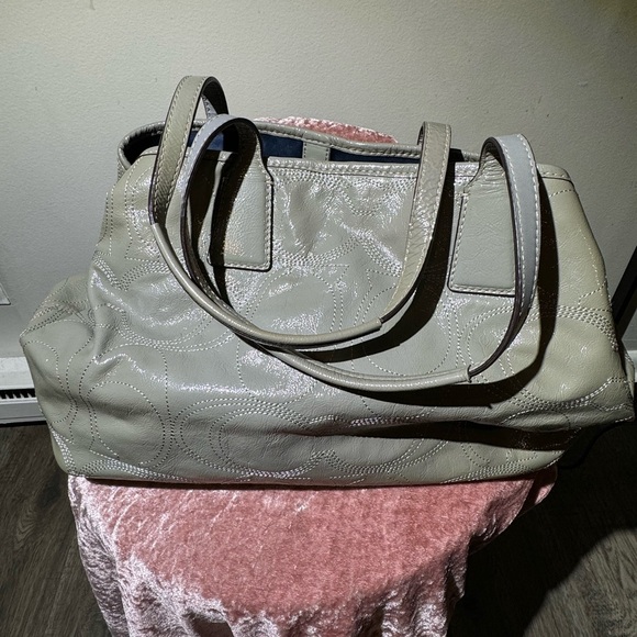 Coach bag gray patten leather - Picture 2 of 12